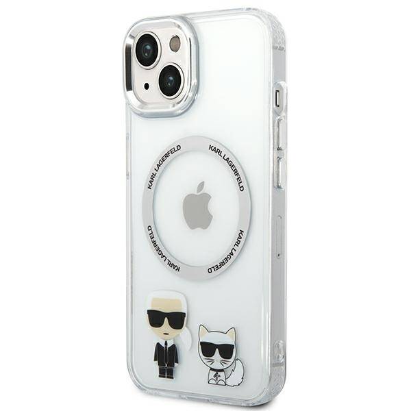 KARL LAGERFELD KLHMP14MHKCT IPHONE 14 PLUS / 15 PLUS 6.7 "HARDCASE TRANSPARENT / TRANSPARENT KARL & CHOUPETTE ALUMINUM MAGSAFE