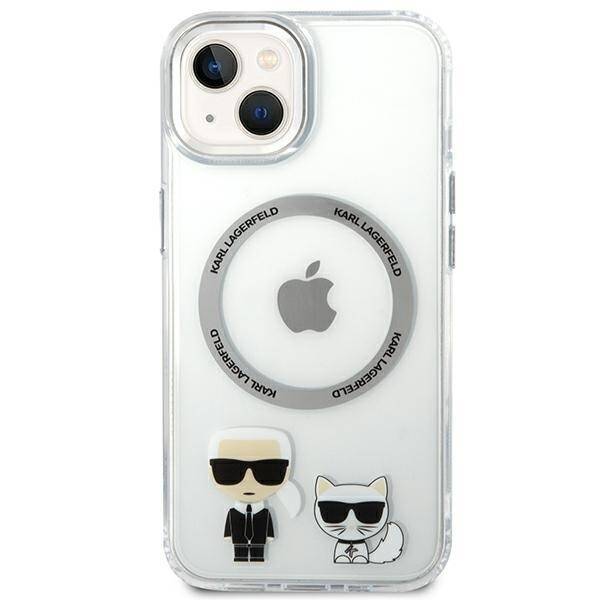 KARL LAGERFELD KLHMP14MHKCT IPHONE 14 PLUS / 15 PLUS 6.7 "HARDCASE TRANSPARENT / TRANSPARENT KARL & CHOUPETTE ALUMINUM MAGSAFE