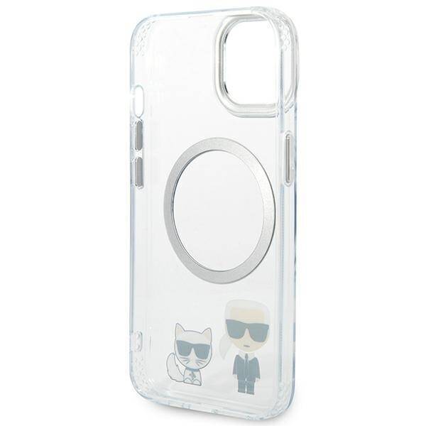 KARL LAGERFELD KLHMP14MHKCT IPHONE 14 PLUS / 15 PLUS 6.7 "HARDCASE TRANSPARENT / TRANSPARENT KARL & CHOUPETTE ALUMINUM MAGSAFE