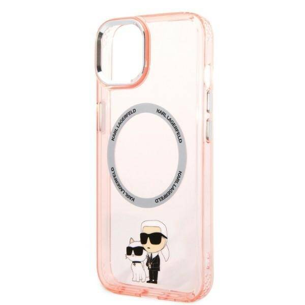 KARL LAGERFELD KLHMP14MHNKPCIP IPHONE 14 PLUS / 15 PLUS 6.7 "HARDCASE PINK / PINK ICONIC KARL & CHUPETTE MAGSAFE