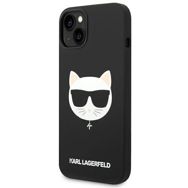 KARL LAGERFELD KLHMP14MSLCHBK IPHONE 14 PLUS / 15 PLUS 6.7 "HARDCASE CZARNY / BLACK SILICONE CHOUPETTE HEAD MAGSAFE