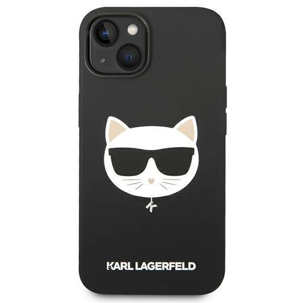 KARL LAGERFELD KLHMP14MSLCHBK IPHONE 14 PLUS / 15 PLUS 6.7 "HARDCASE CZARNY / BLACK SILICONE CHOUPETTE HEAD MAGSAFE