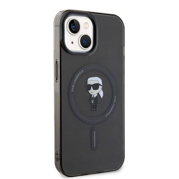 KARL LAGERFELD KLHMP14SHFCKON IPHONE 14/15/13 6.1 "BLACK / BLACK HARDCASE IML IKONIK MAGSAFE