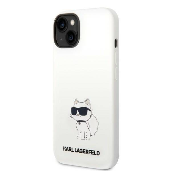 KARL LAGERFELD KLHMP14SSNCHBCH IPHONE 14 / 15/13 6.1 "HARDCASE WHITE / WHITE SILICONE CHOUPETTE MAGSAFE