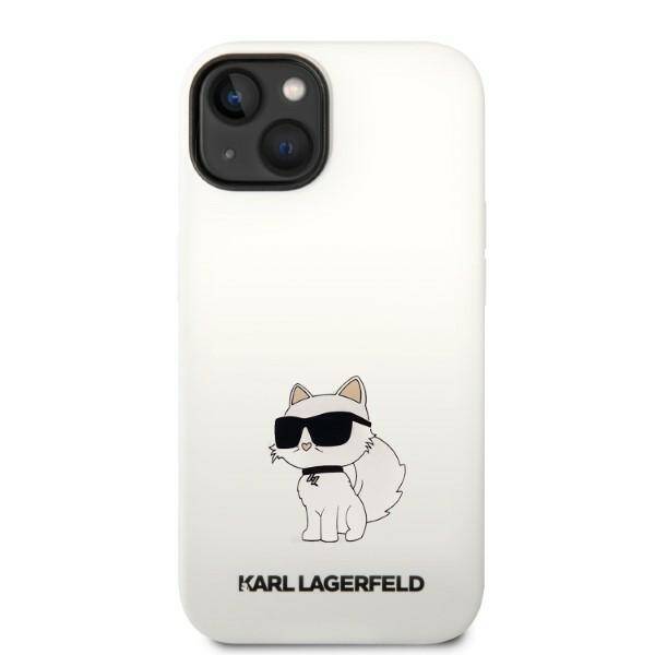 KARL LAGERFELD KLHMP14SSNCHBCH IPHONE 14 / 15/13 6.1 "HARDCASE WHITE / WHITE SILICONE CHOUPETTE MAGSAFE