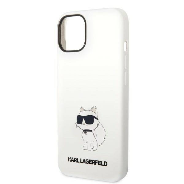 KARL LAGERFELD KLHMP14SSNCHBCH IPHONE 14 / 15/13 6.1 "HARDCASE WHITE / WHITE SILICONE CHOUPETTE MAGSAFE