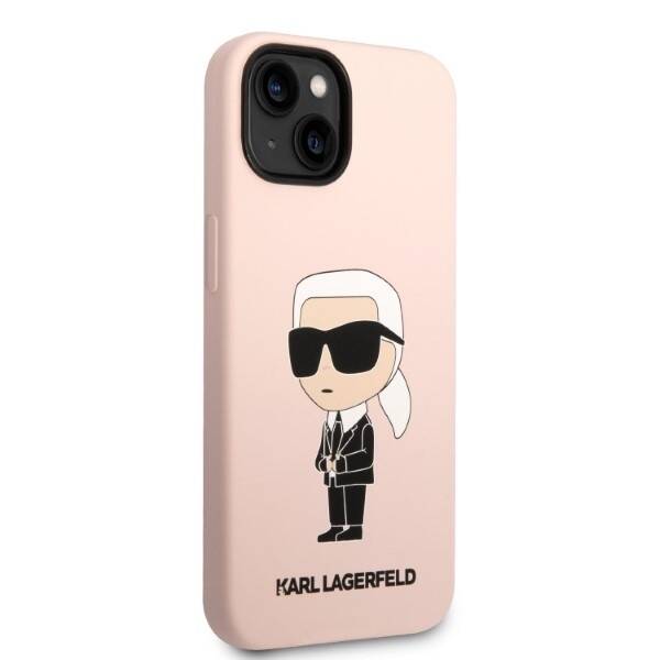 KARL LAGERFELD KLHMP14SSNIKBCP IPHONE 14/15/13 6.1 "HARDCASE PINK / PINK SILICONE IKONIK MAGSAFE