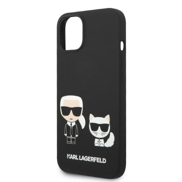 KARL LAGERFELD KLHMP14SSSKCK IPHONE 14/15/13 6.1 "HARDCASE CZARNY / BLACK LIQUID SILICONE KARL & CHUPETTE MAGSAFE