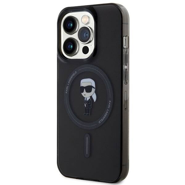 KARL LAGERFELD KLHMP14XHFCKNOK IPHONE 14 PRO MAX 6.7 "BLACK/BLACK HARDCASE IML IKONIK MAGSAFE