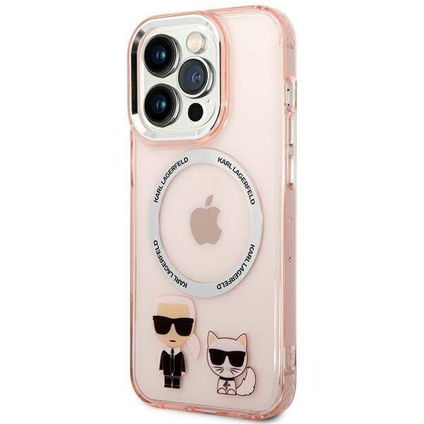 KARL LAGERFELD KLHMP14XHKCP IPHONE 14 PRO MAX 6.7 "HARDCASE PINK/PINK KARL & CHUPETTE ALUMINUM MAGSAFE