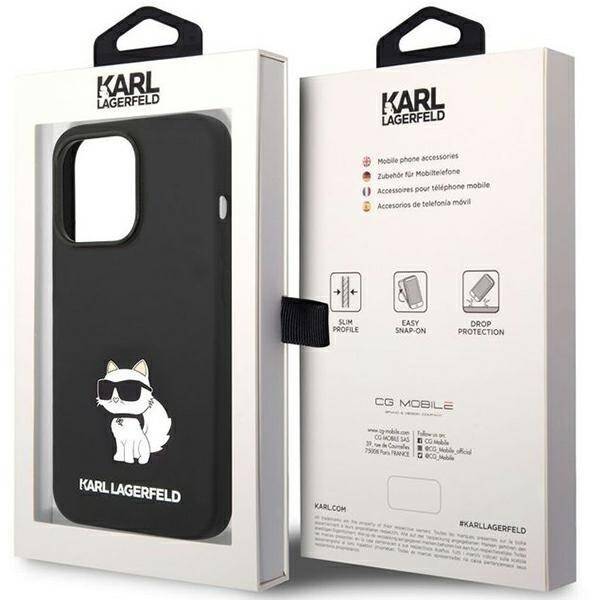 KARL LAGERFELD KLHMP14XSNCHBCK IPHONE 14 PRO MAX 6.7 "HARDCASE BLACK/BLACK SILICONE CHOUPETTE MAGSAFE