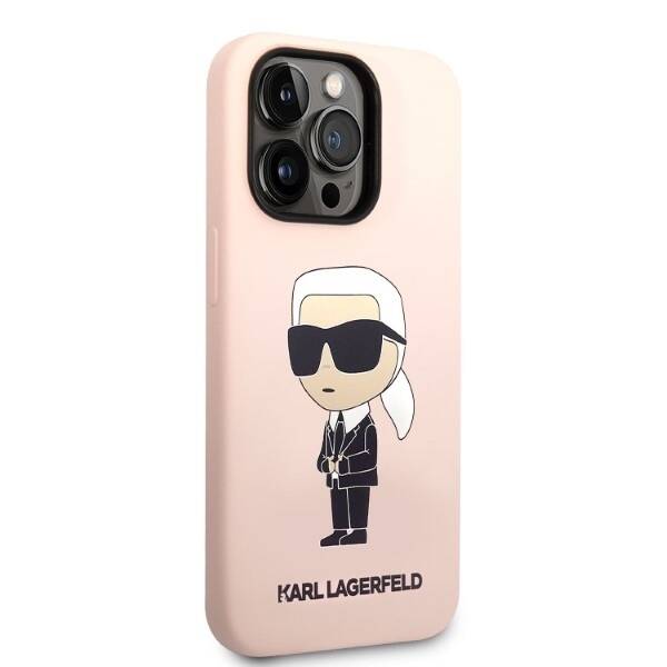 KARL LAGERFELD KLHMP14XSNIKBCP IPHONE 14 PRO MAX 6.7 "HARDCASE PINK/PINK SILICONE IKONIK MAGSAFE