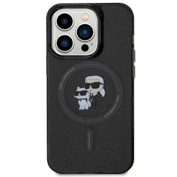 KARL LAGERFELD KLHMP15LHGKCNOK IPHONE 15 PRO 6.1 "BLACK/BLACK HARDCASE KARL & CHUPETTE GLITTER MAGSAFE