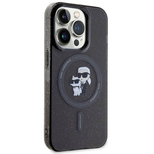 KARL LAGERFELD KLHMP15LHGKCNOK IPHONE 15 PRO 6.1 "BLACK/BLACK HARDCASE KARL & CHUPETTE GLITTER MAGSAFE