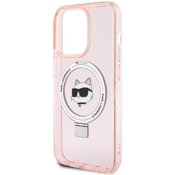 KARL LAGERFELD KLHMP15LHMRSCHP IPHONE 15 PRO 6.1 "PINK/PINK HARDCASE RING STANDARD CHAPETTE HEAD MAGSAFE