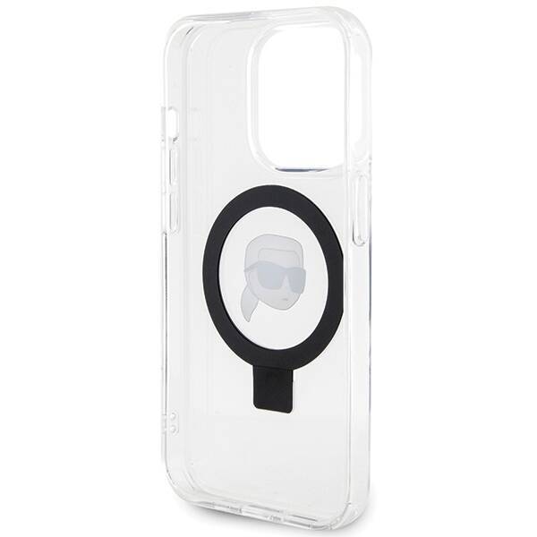 KARL LAGERFELD KLHMP15LHMRSKHH IPHONE 15 PRO 6.1 "BIAŁY/WHITE HARDCASE RING STAND KARL HEAD MAGSAFE