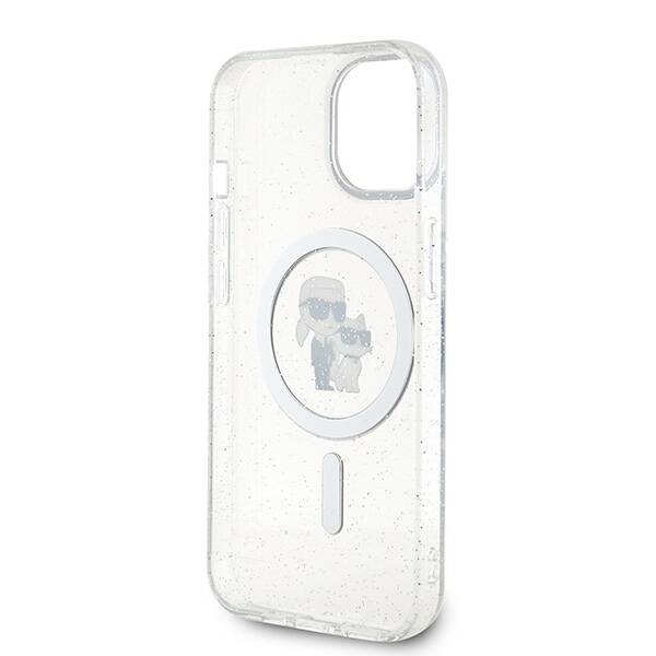 KARL LAGERFELD KLHMP15MHGKCOT IPHONE 15 PLUS / 14 PLUS 6.7 "TRANSPARENT HARDCASE KARL & CHUPETTE GLITTER MAGSAFE