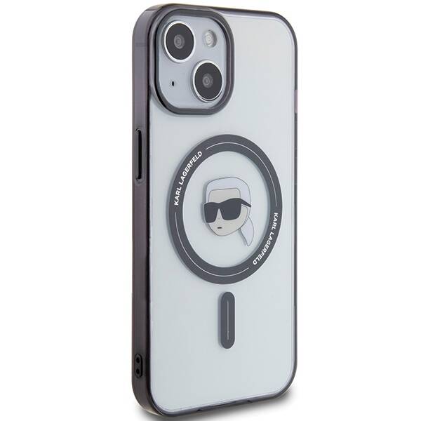 KARL LAGERFELD KLHMP15MHKHNOTK IPHONE 15 PLUS / 14 PLUS 6.7 "TRANSPARENT HARDCASE IML KARL`S HEAD MAGSAFE