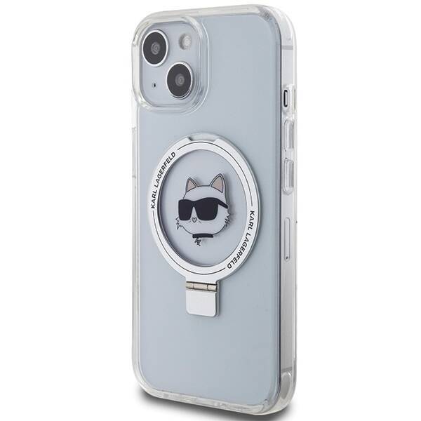 KARL LAGERFELD KLHMP15MHMRSCHH IPHONE 15 PLUS / 14 PLUS 6.7 "BIAŁY / WHITE HARDCASE RING STAND CHUPETTE HEAD MAGSAFE