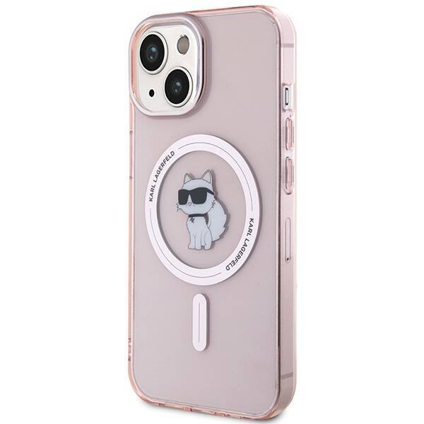 KARL LAGERFELD KLHMP15SHFCNOP IPHONE 15/14/16 6.1 "PINK / PINK HARDCASE IML CHOUPETTE MAGSAFE