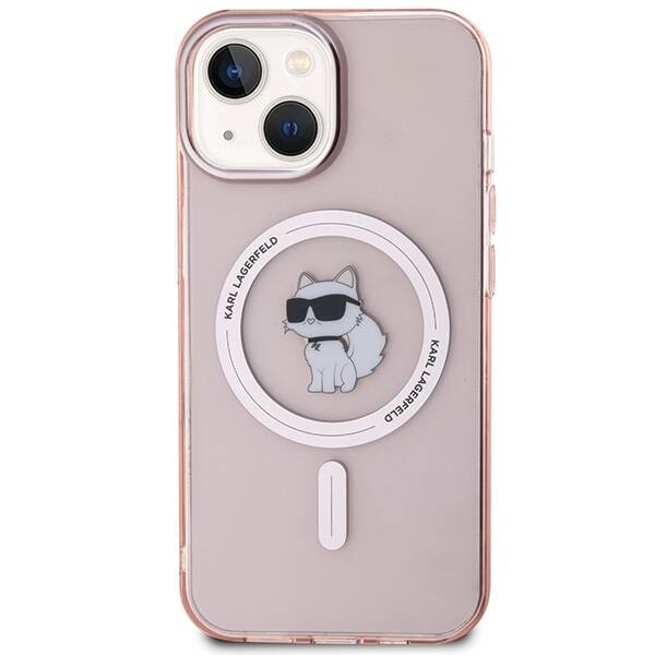 KARL LAGERFELD KLHMP15SHFCNOP IPHONE 15/14/16 6.1 "PINK / PINK HARDCASE IML CHOUPETTE MAGSAFE