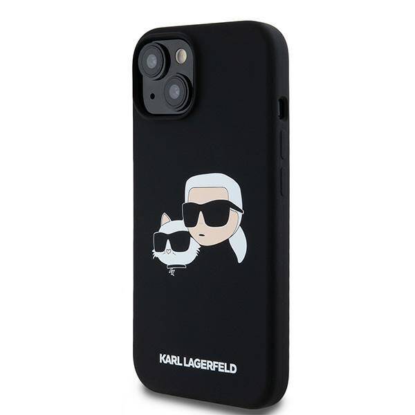 KARL LAGERFELD KLHMP15SSKCHPPLK IPHONE 15 / 14 / 13 6.1" BLACK/BLACK HARDCASE SILICONE KARL & CHOUPETTE MAGSAFE