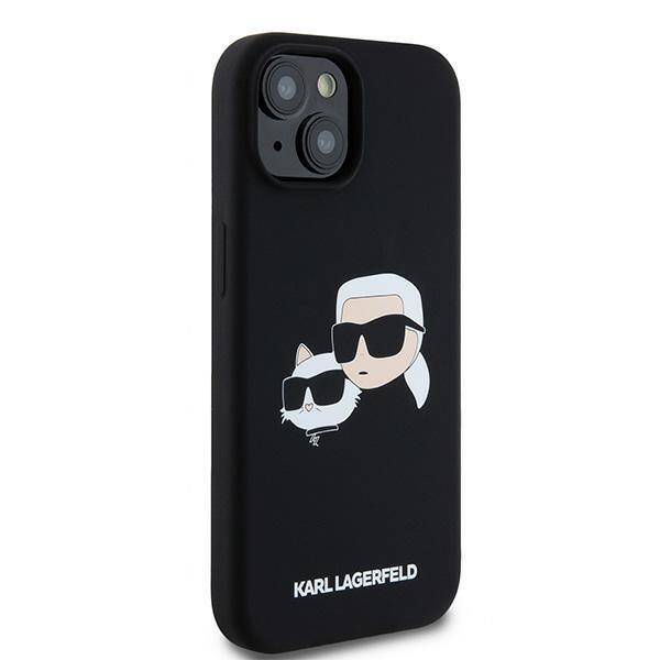 KARL LAGERFELD KLHMP15SSKCHPPLK IPHONE 15 / 14 / 13 6.1" BLACK/BLACK HARDCASE SILICONE KARL & CHOUPETTE MAGSAFE