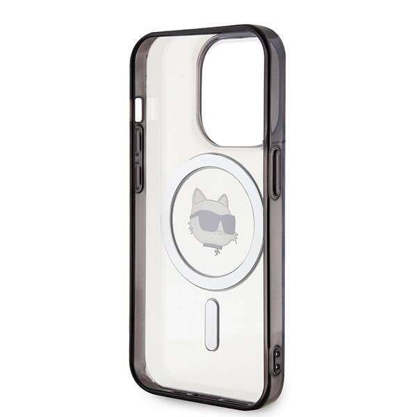 KARL LAGERFELD KLHMP15XHCHNOTK IPHONE 15 PRO MAX 6.7 "TRANSPARENT HARDCASE IML CHAPETTE`S HEAD MAGSAFE