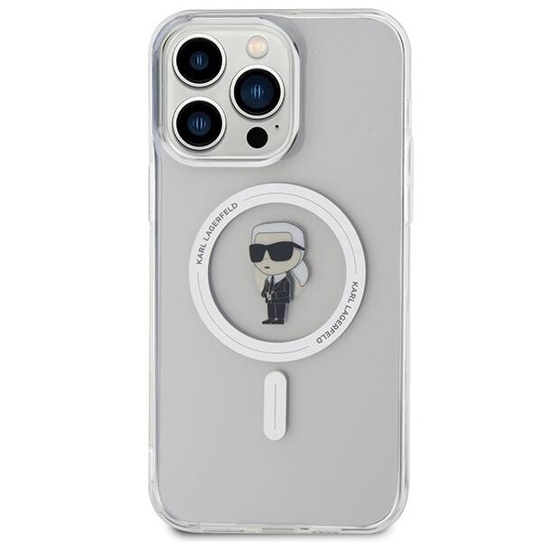 KARL LAGERFELD KLHMP15XHFCKNOT IPHONE 15 PRO MAX 6.7 "TRANSPARENT HARDCASE IML IKONIK MAGSAFE