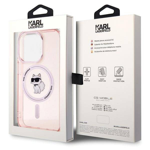 KARL LAGERFELD KLHMP15XHFCNOP IPHONE 15 PRO MAX 6.7 "PINK/PINK HARDCASE IML CHAPETTE MAGSAFE