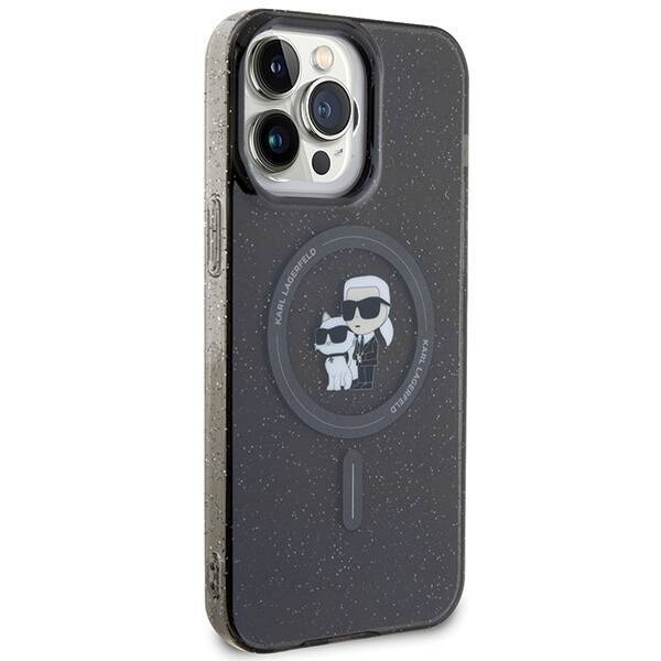 KARL LAGERFELD KLHMP15XHGKCNOK IPHONE 15 PRO MAX 6.7 "BLACK/BLACK HARDCASE KARL & CHUPETTE GLITTER MAGSAFE