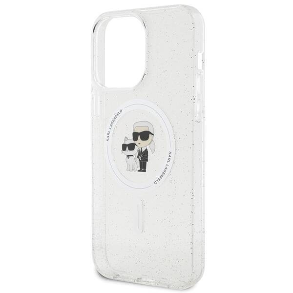 KARL LAGERFELD KLHMP15XHGKCOT IPHONE 15 PRO MAX 6.7 "TRANSPARENT HARDCASE KARL & CHUPETTE GLITTER MAGSAFE