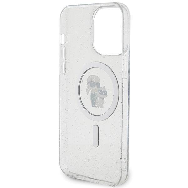 KARL LAGERFELD KLHMP15XHGKCOT IPHONE 15 PRO MAX 6.7 "TRANSPARENT HARDCASE KARL & CHUPETTE GLITTER MAGSAFE