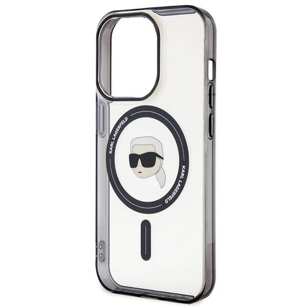 KARL LAGERFELD KLHMP15XHKHNOTK IPHONE 15 PRO MAX 6.7 "TRANSPARENT HARDCASE IML KARL`S HEAD MAGSAFE