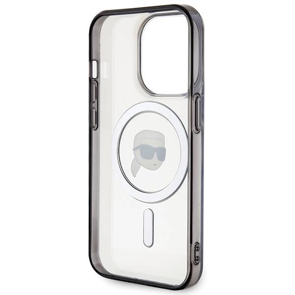 KARL LAGERFELD KLHMP15XHKHNOTK IPHONE 15 PRO MAX 6.7 "TRANSPARENT HARDCASE IML KARL`S HEAD MAGSAFE