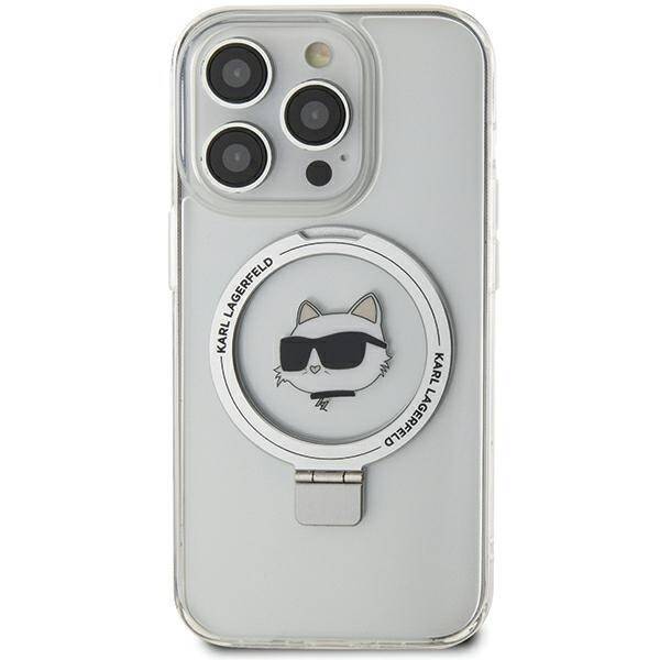 KARL LAGERFELD KLHMP15XHMRSCHH IPHONE 15 PRO MAX 6.7 "BIAŁY/WHITE HARDCASE RING STAND CHUPETTE HEAD MAGSAFE