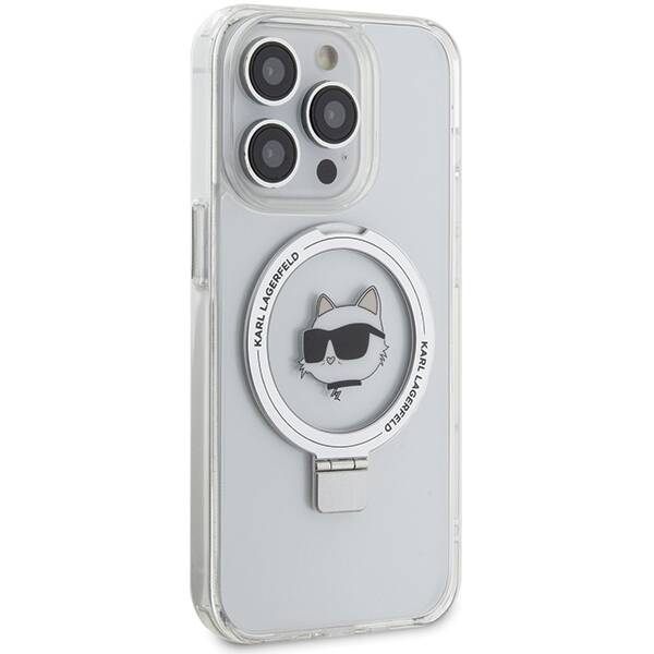 KARL LAGERFELD KLHMP15XHMRSCHH IPHONE 15 PRO MAX 6.7 "BIAŁY/WHITE HARDCASE RING STAND CHUPETTE HEAD MAGSAFE