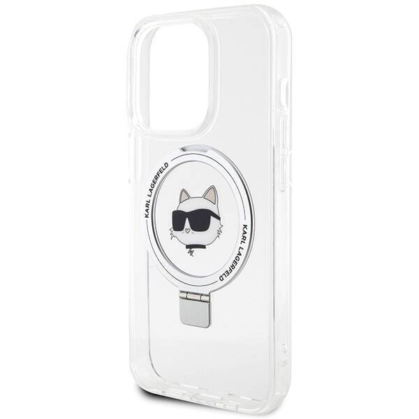 KARL LAGERFELD KLHMP15XHMRSCHH IPHONE 15 PRO MAX 6.7 "BIAŁY/WHITE HARDCASE RING STAND CHUPETTE HEAD MAGSAFE