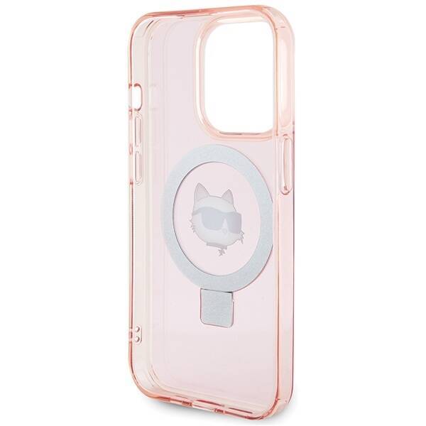 KARL LAGERFELD KLHMP15XHMRSCHP IPHONE 15 PRO MAX 6.7 "PINK/PINK HARDCASE RING STAND CHOUPETTE HEAD MAGSAFE