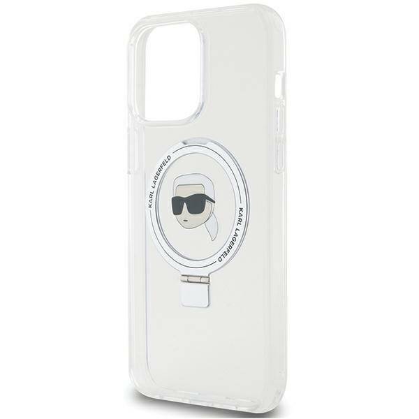 KARL LAGERFELD KLHMP15XHMRSKHH IPHONE 15 PRO MAX 6.7 "BIAŁY/WHITE HARDCASE RING STAND KARL HEAD MAGSAFE