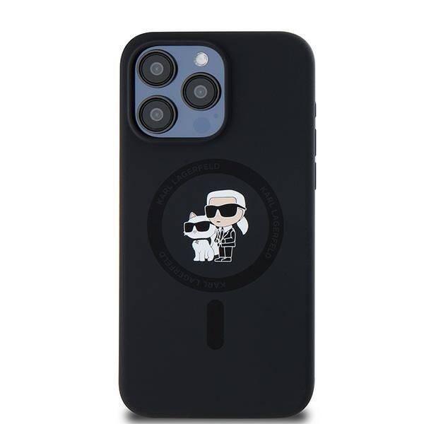 KARL LAGERFELD KLHMP15XSCMKCRHK IPHONE 15 PRO MAX 6.7" BLACK/BLACK HARDCASE SILICONE KARL & CHOUPETTE RING MAGSAFE