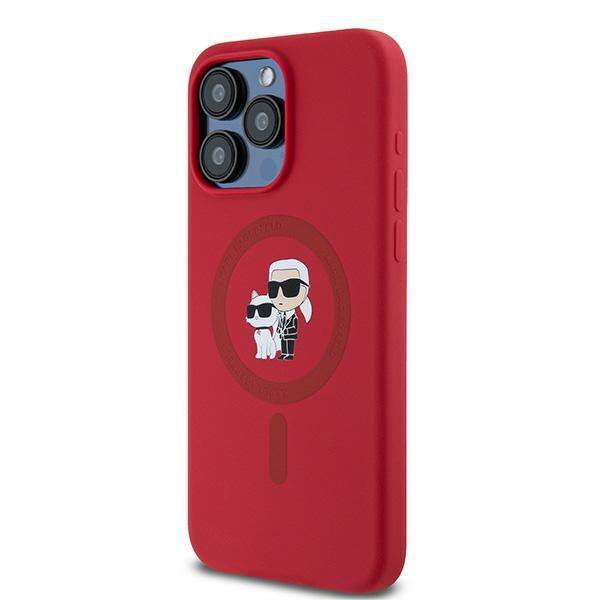 KARL LAGERFELD KLHMP15XSCMKCRHR IPHONE 15 PRO MAX 6.7" RED HARDCASE SILICONE KARL & CHOUPETTE RING MAGSAFE