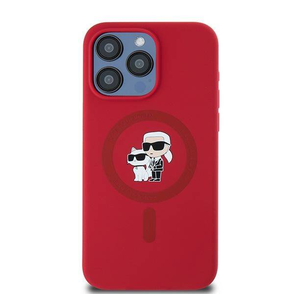 KARL LAGERFELD KLHMP15XSCMKCRHR IPHONE 15 PRO MAX 6.7" RED HARDCASE SILICONE KARL & CHOUPETTE RING MAGSAFE