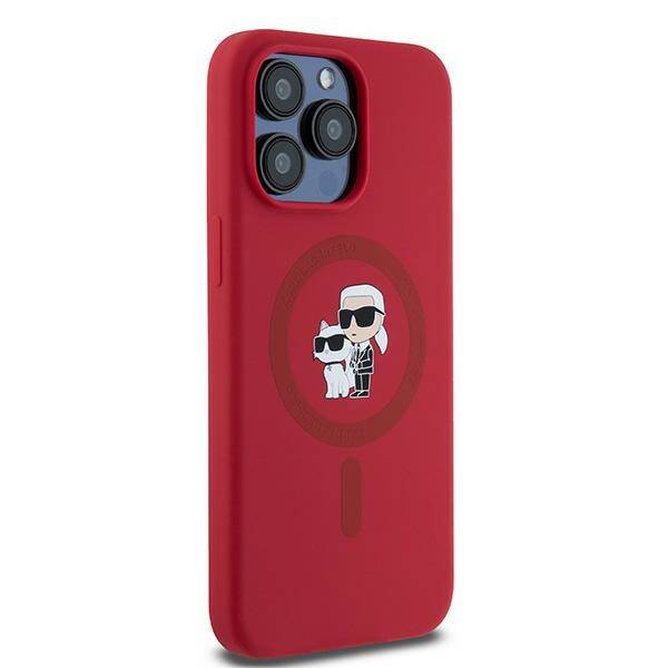 KARL LAGERFELD KLHMP15XSCMKCRHR IPHONE 15 PRO MAX 6.7" RED HARDCASE SILICONE KARL & CHOUPETTE RING MAGSAFE