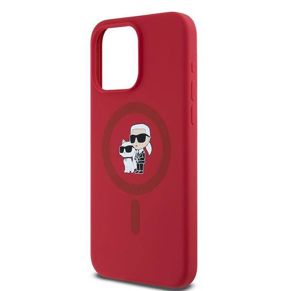 KARL LAGERFELD KLHMP15XSCMKCRHR IPHONE 15 PRO MAX 6.7" RED HARDCASE SILICONE KARL & CHOUPETTE RING MAGSAFE