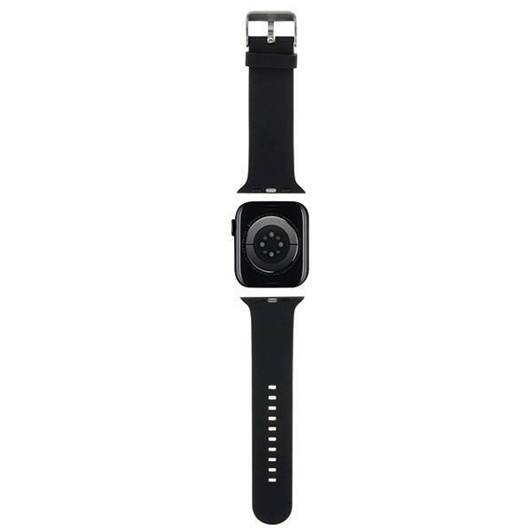 KARL LAGERFELD PAST KLAWMSLKCNK APPLE WATCH 38/40/41MM CZARNY/BLACK STRAP 3D RUBBER KARL & CHOUPETTE HEADS