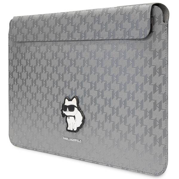 KARL LAGERFELD SLEEVE KLCS14SAKHPCG 14 "SREBRRY/SILVER SAFFIANO MONOGRAM CHUPETTE