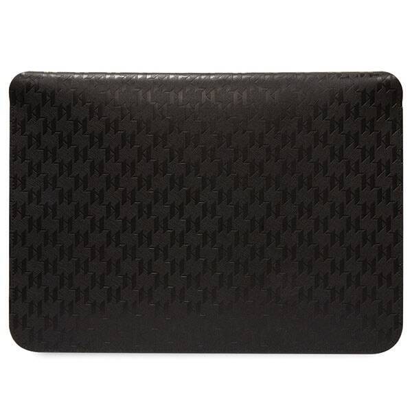 KARL LAGERFELD SLEEVE KLCS14SAKLPK 14 "BLACK/BLACK SAFFIANO PLAQUE