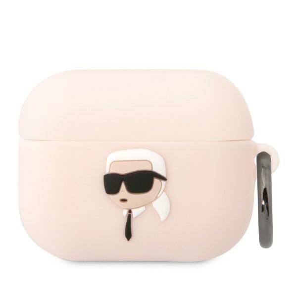 KARL LAGERFELD SPANKING AIRPODS PRO COVER PINK/PINK SILICONE KARL HEAD 3D