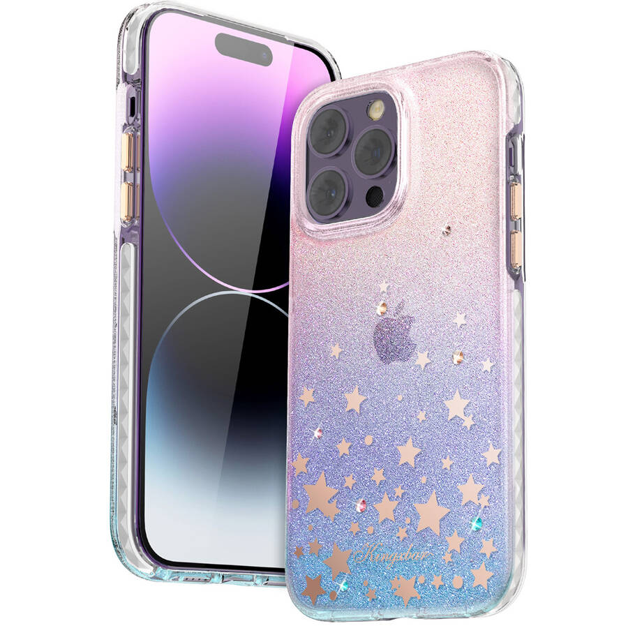 KINGXBAR HEART STAR SERIES CASE FOR IPHONE 14 PRO MAX CASE WITH ZODIAC STARS